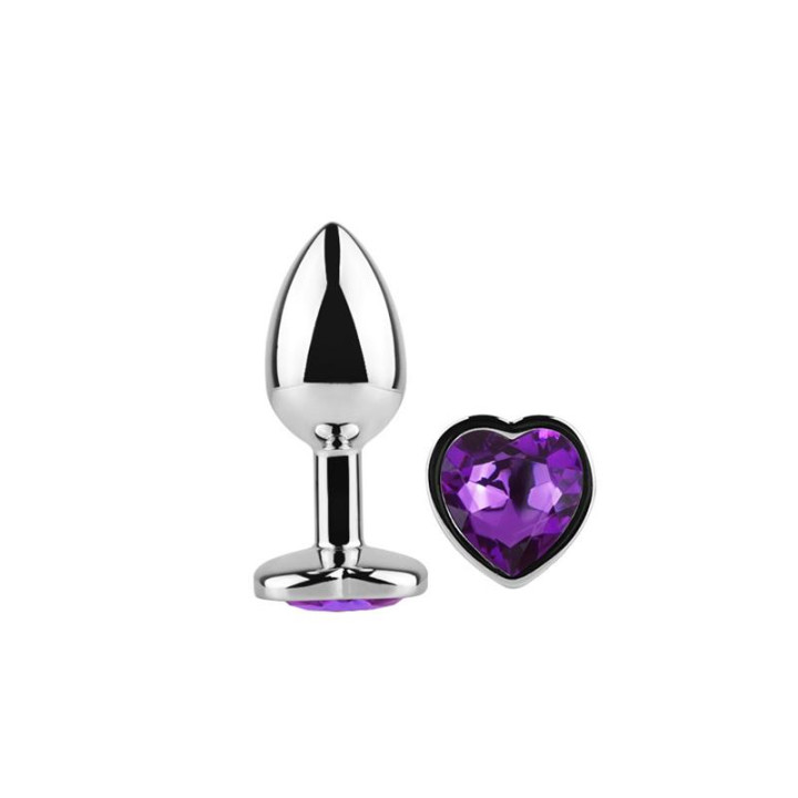Plug Anal con Joya de Corazón Purple Lavender Talla S de Afterdark | VibraZon