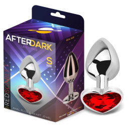 Plug Anal Joya de Corazón Red Scarlet Talla S de Afterdark | VibraZon