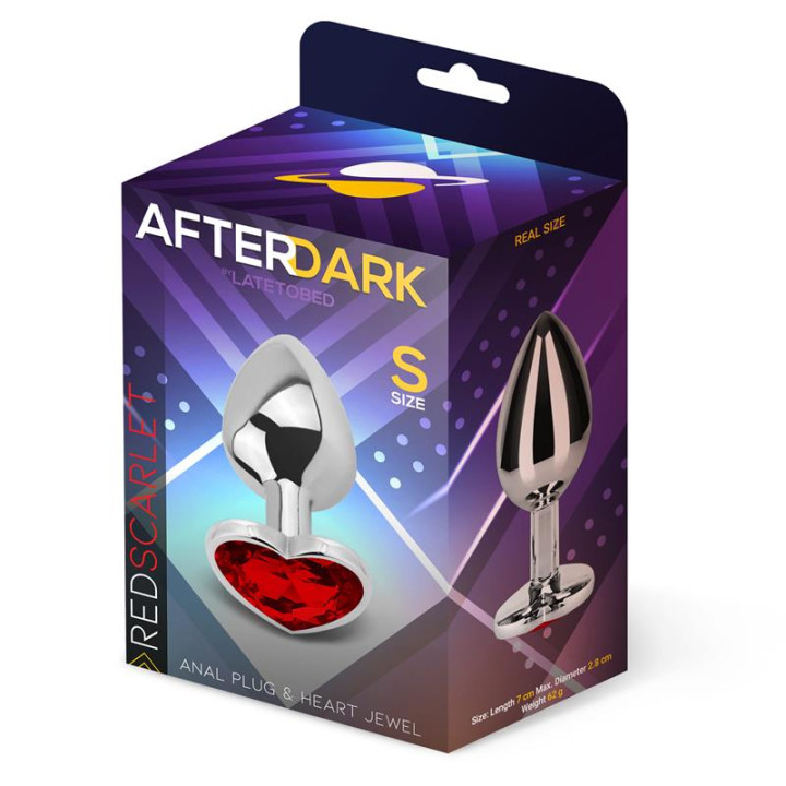 Plug Anal Joya de Corazón Red Scarlet Talla S de Afterdark | VibraZon