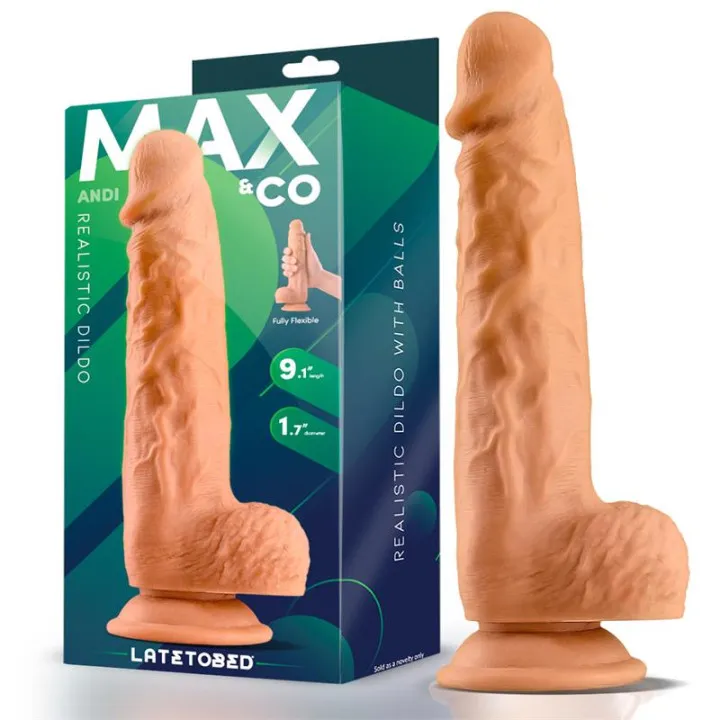 Andi Dildo Realista con Testículos 9.1 Natural de Max & Co