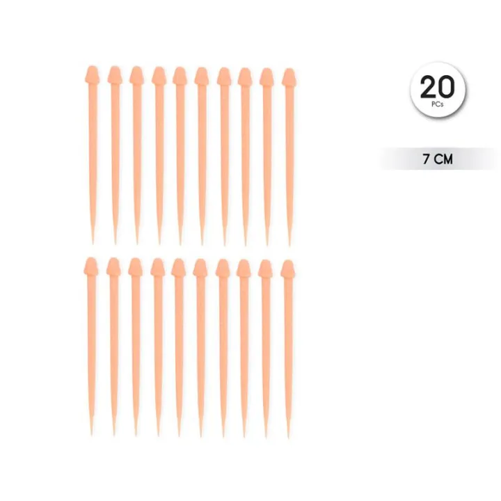 Pinchos Forma de Pene 20 unidades de Diverty Sex