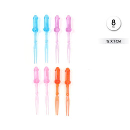 Pinchos Forma Pene Colores 8 unidades de Diverty Sex | VibraZon