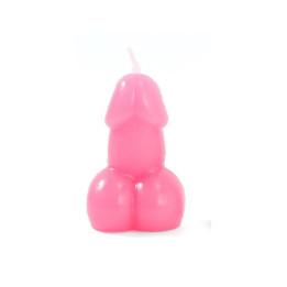Vela Forma de Pene Fuscia de Diverty Sex | VibraZon