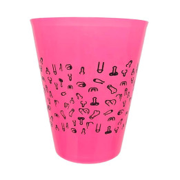Vaso Plástico Diseño Penes Fuscia 500ml de Diverty Sex | VibraZon