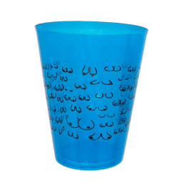 Vaso Plástico Pechos Azul 500ml de Diverty Sex | VibraZon