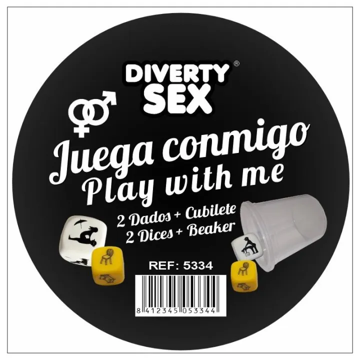 Cubilete de 2 Dados Hetero Posturas y Lugar de Diverty Sex