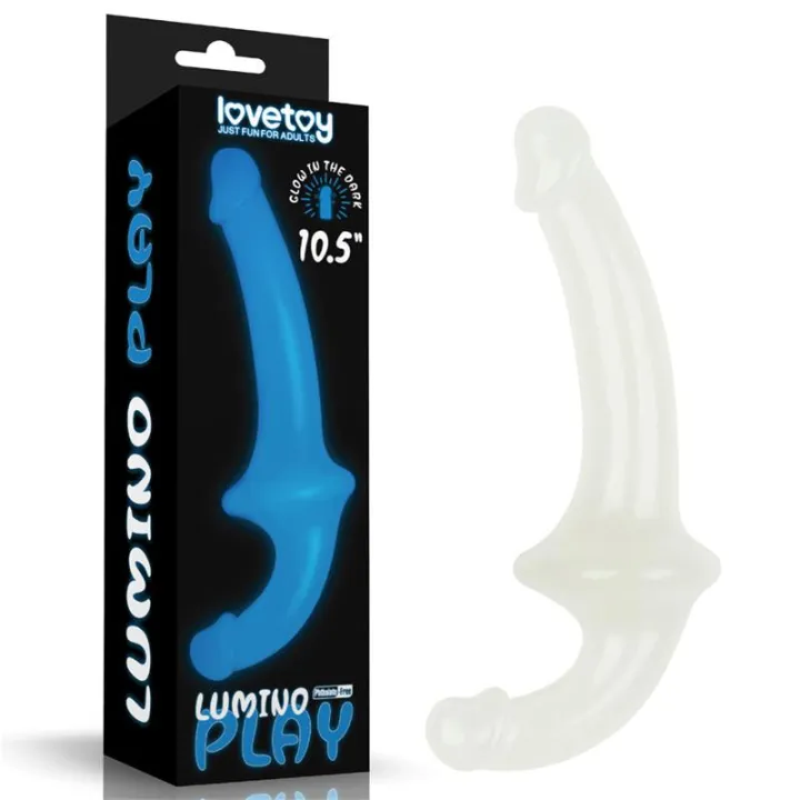 Dildo doble Lumino Play Luz Azul 10.5 de Lovetoy