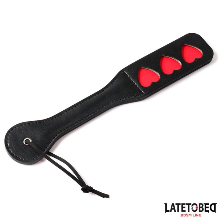 Pala Doble Capa con Corazones 32 cm de Latetobed Bdsm Line | VibraZon