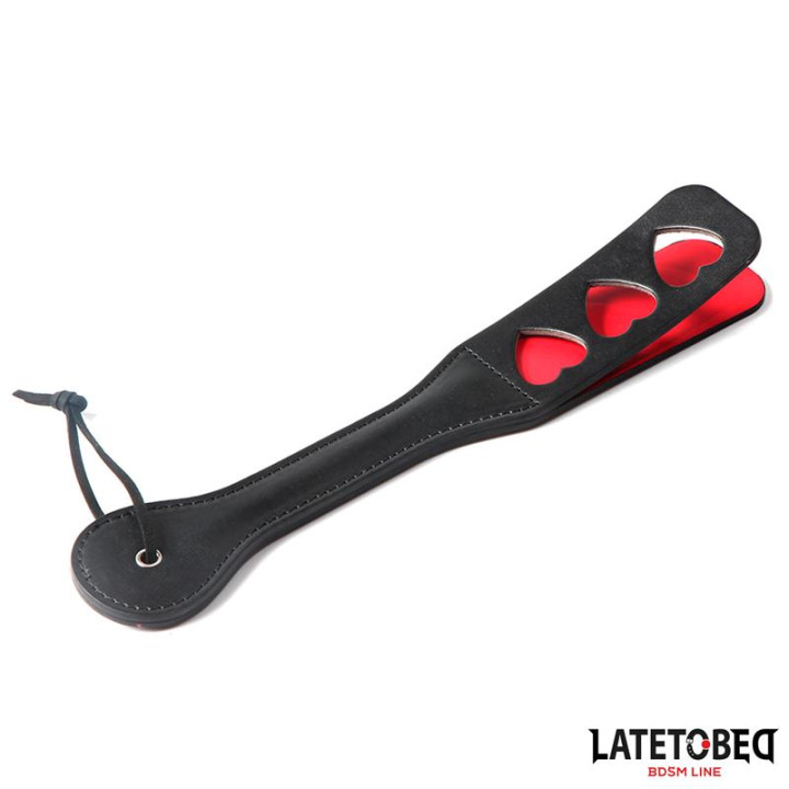 Pala Doble Capa con Corazones 32 cm de Latetobed Bdsm Line | VibraZon