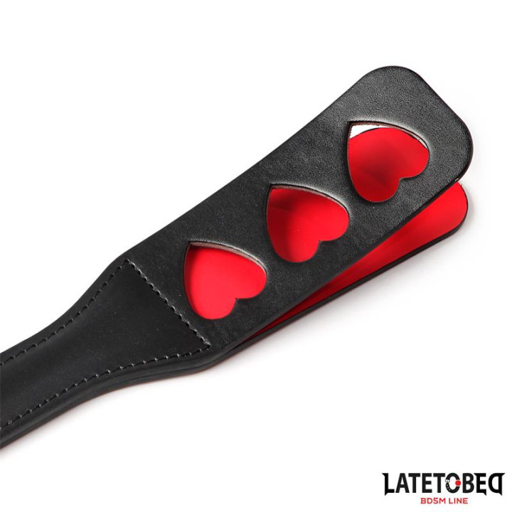 Pala Doble Capa con Corazones 32 cm de Latetobed Bdsm Line | VibraZon