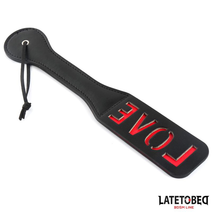 Pala Doble Capa Lema LOVE 32 cm de Latetobed Bdsm Line | VibraZon