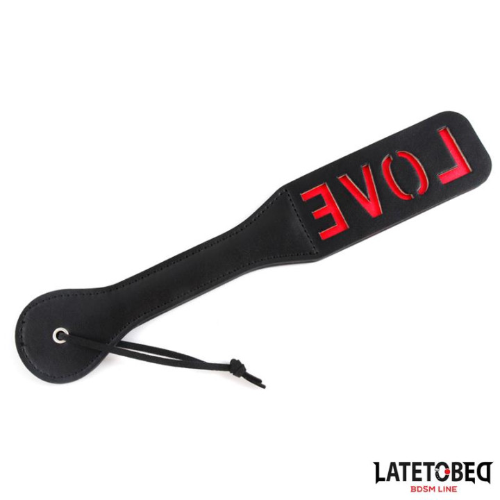 Pala Doble Capa Lema LOVE 32 cm de Latetobed Bdsm Line | VibraZon
