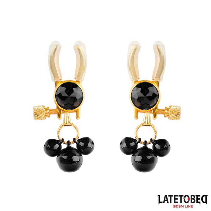 Pinzas para Pezones con Cascabeles de Latetobed Bdsm Line | VibraZon