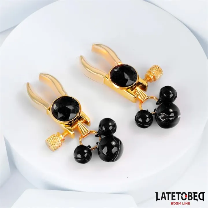 Pinzas para Pezones con Cascabeles de Latetobed Bdsm Line