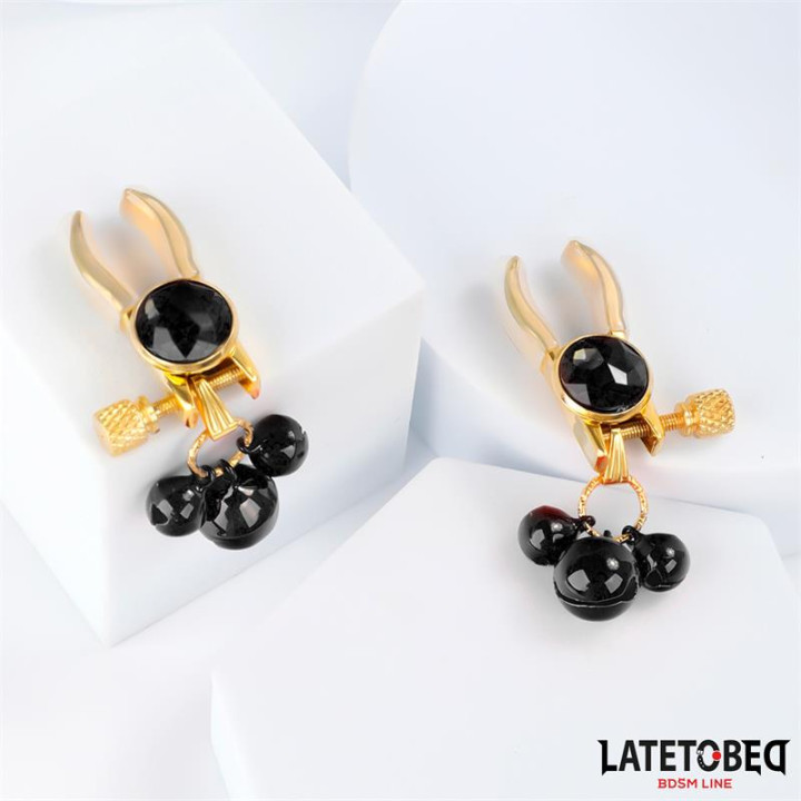 Pinzas para Pezones con Cascabeles de Latetobed Bdsm Line | VibraZon
