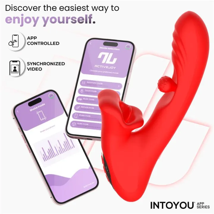 Franky Vibrador con Biting y Bola Rotativa con APP de Intoyou App Series