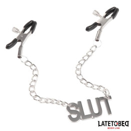 Pinzas para Pezones Lema Slut de Latetobed Bdsm Line | VibraZon