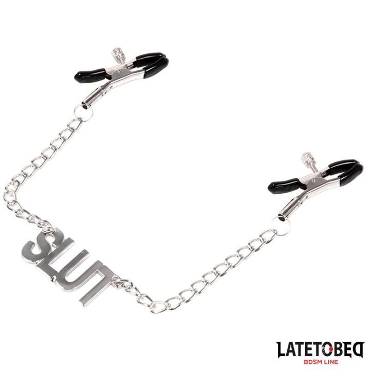 Pinzas para Pezones Lema Slut de Latetobed Bdsm Line | VibraZon