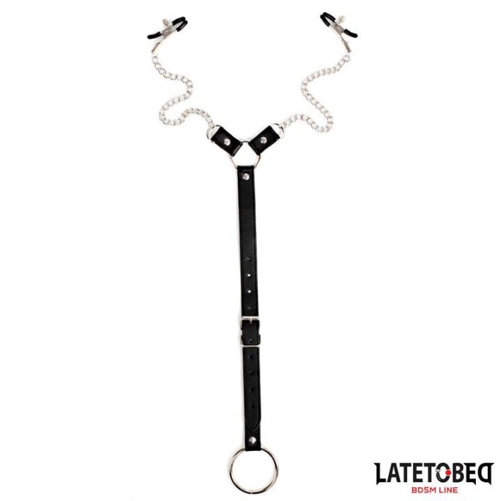 Pinzas para Pezones y Anillo para el Pene de Latetobed Bdsm Line | VibraZon