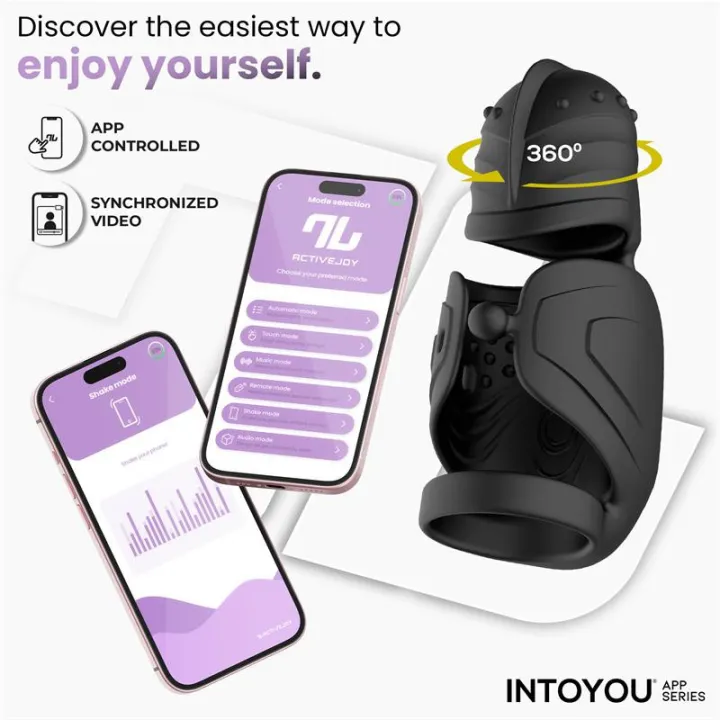 Zonte Masturbador con Rotación y Vibración con APP de Intoyou App Series