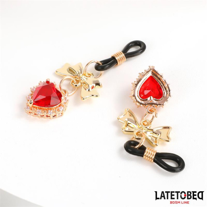Pinzas para Pezones con Joya de Latetobed Bdsm Line | VibraZon