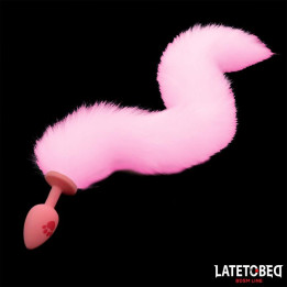 Plug Anal Rosa con Cola de Zorro Rosa de Latetobed Bdsm Line | VibraZon