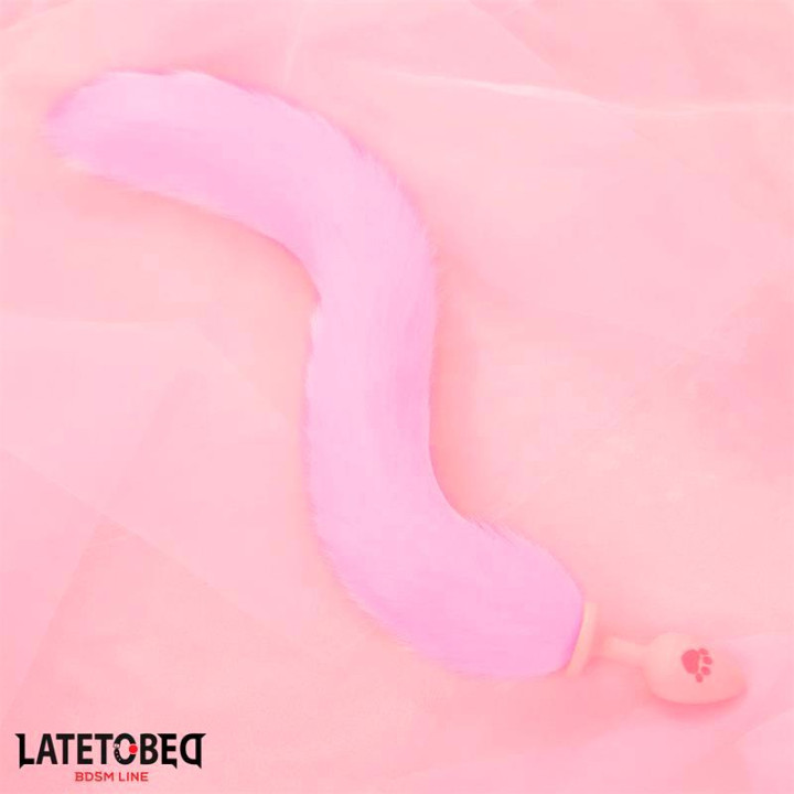 Plug Anal Rosa con Cola de Zorro Rosa de Latetobed Bdsm Line | VibraZon