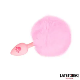 Plug Rosa de Silcona con Pompón Rosa de Latetobed Bdsm Line
