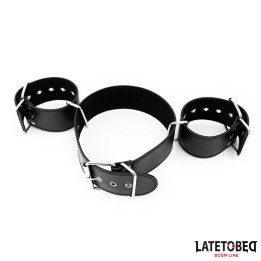 Collar y Esposas Ajustables de Latetobed Bdsm Line | VibraZon