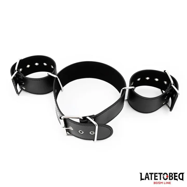 Collar y Esposas Ajustables de Latetobed Bdsm Line