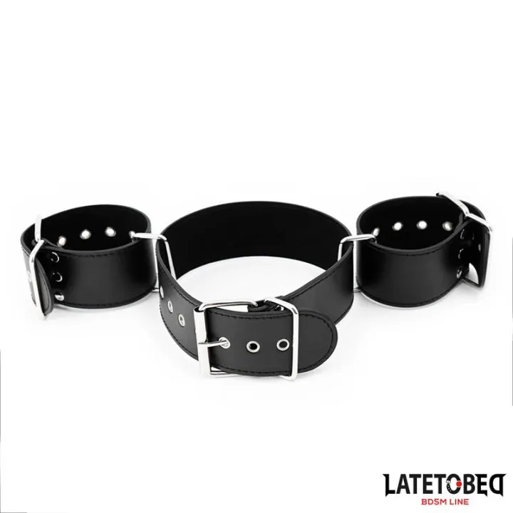 Collar y Esposas Ajustables de Latetobed Bdsm Line