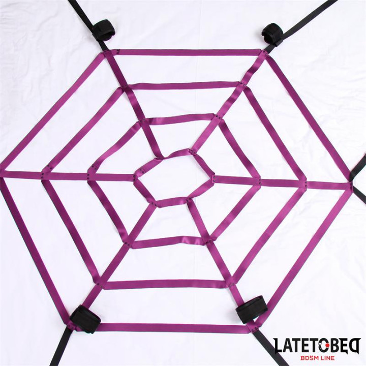 Set de Ataduras para la Cama en Tela de Araña de Latetobed Bdsm Line | VibraZon
