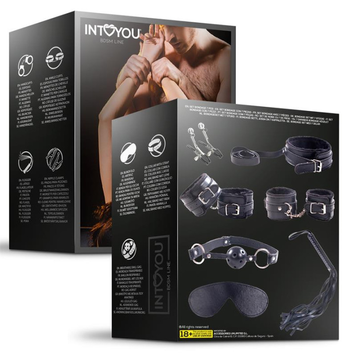Set de Bondage 7 Pz Furry Set de Intoyou Bdsm Line | VibraZon