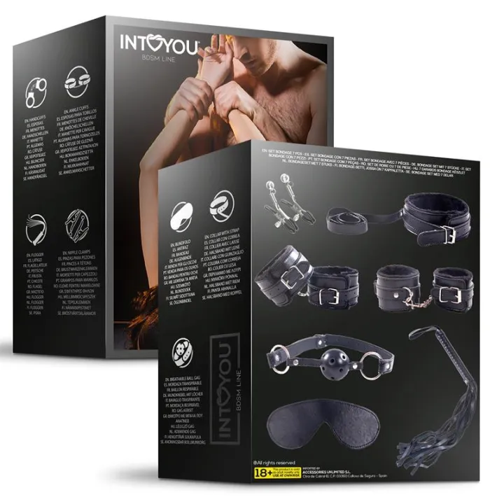 Set de Bondage 7 Pz Furry Set de Intoyou Bdsm Line