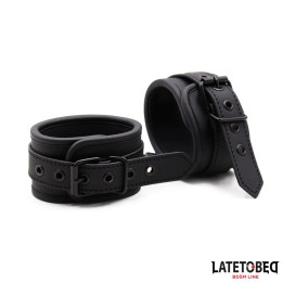 Esposas para Tobillos Negro Sólido de Latetobed Bdsm Line | VibraZon