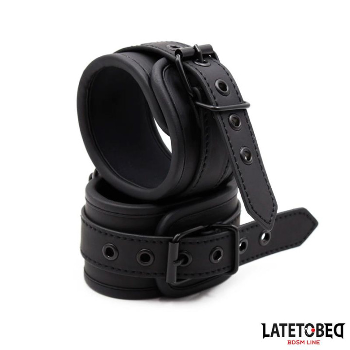 Esposas para Tobillos Negro Sólido de Latetobed Bdsm Line | VibraZon