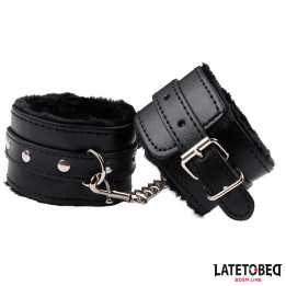 Esposas para Tobillos con Pelo Negro de Latetobed Bdsm Line | VibraZon