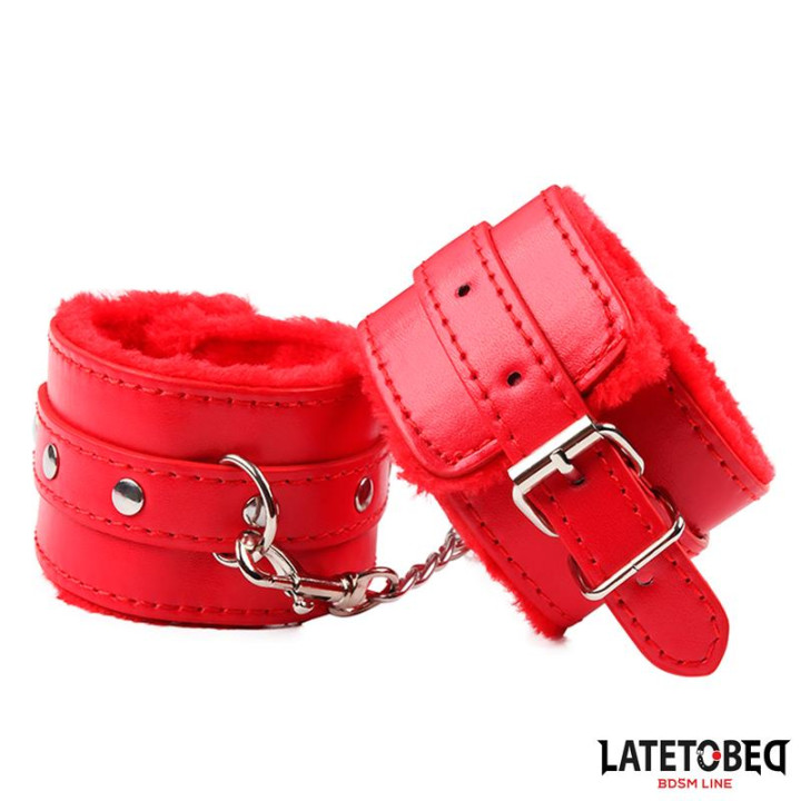 Esposas para Tobillos con Pelo Rojo de Latetobed Bdsm Line | VibraZon