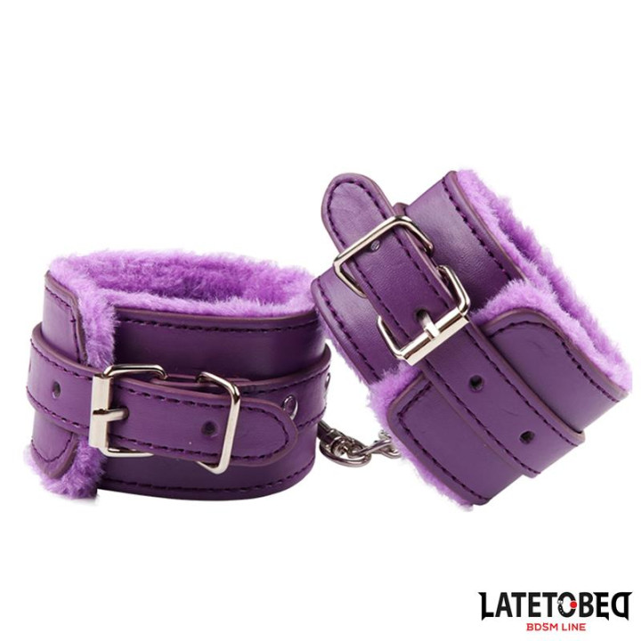 Esposas para Tobillos con Pelo Púprura de Latetobed Bdsm Line | VibraZon