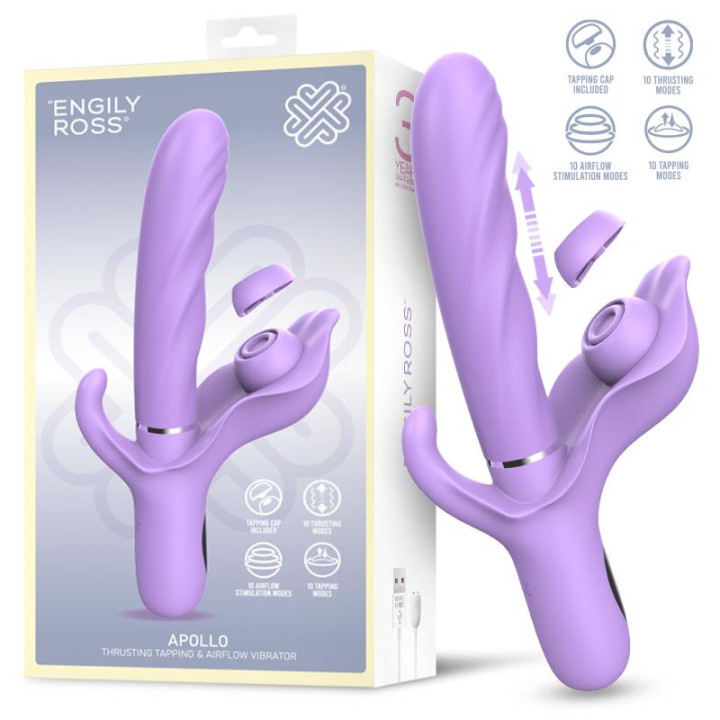 Apollo Vibrador con Thrusting, Tapping y Succión de Engily Ross | VibraZon