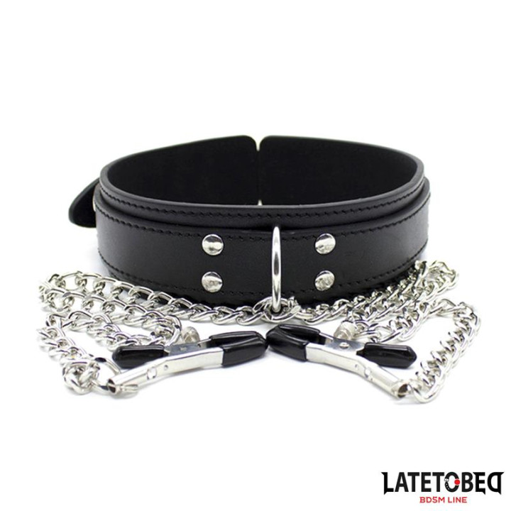 Collar con Pinzas para los Pezones de Latetobed Bdsm Line | VibraZon