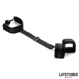 Mordaza y Esposas en Restricciones de Latetobed Bdsm Line