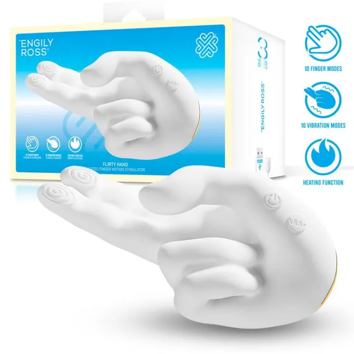 Flirty Hand Estimulador Finger con Efecto Calor de Engily Ross