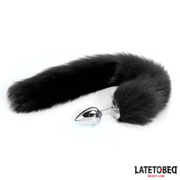 Plug Anal con Cola Negro 40 cm de Latetobed Bdsm Line | VibraZon