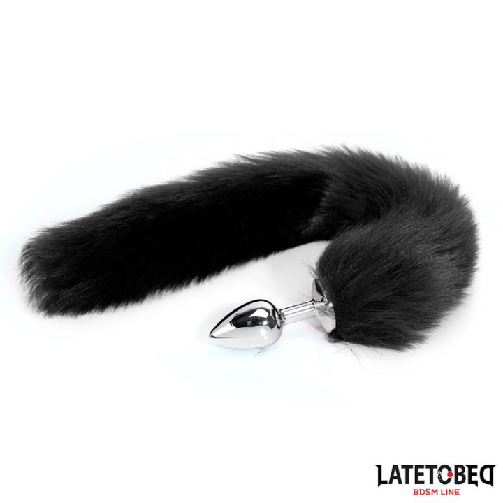 Plug Anal con Cola Negro 40 cm de Latetobed Bdsm Line | VibraZon