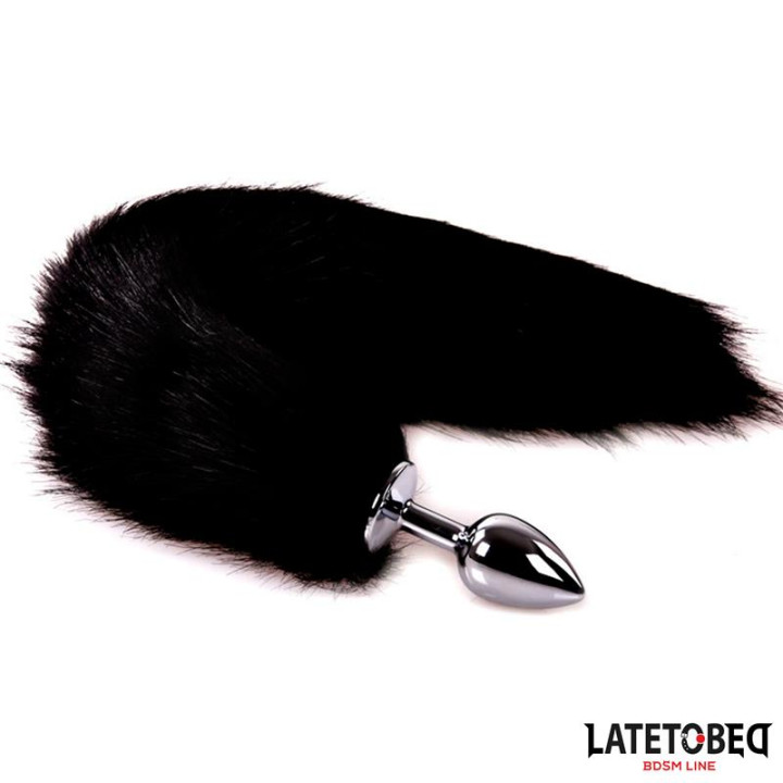 Plug Anal con Cola Negro 40 cm de Latetobed Bdsm Line | VibraZon