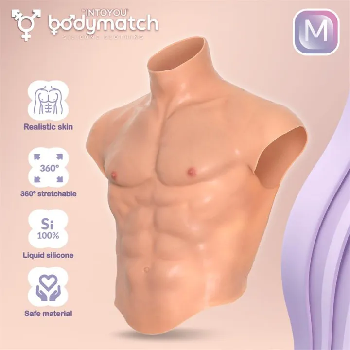 Boomax Traje Torso Masculino Híperrealista Sillicona Líquida Talla M de Bodymatch
