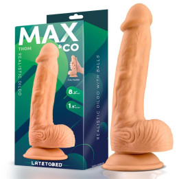 Thom Dildo Realista con Testículos Natural 8.3 de Max & Co | VibraZon