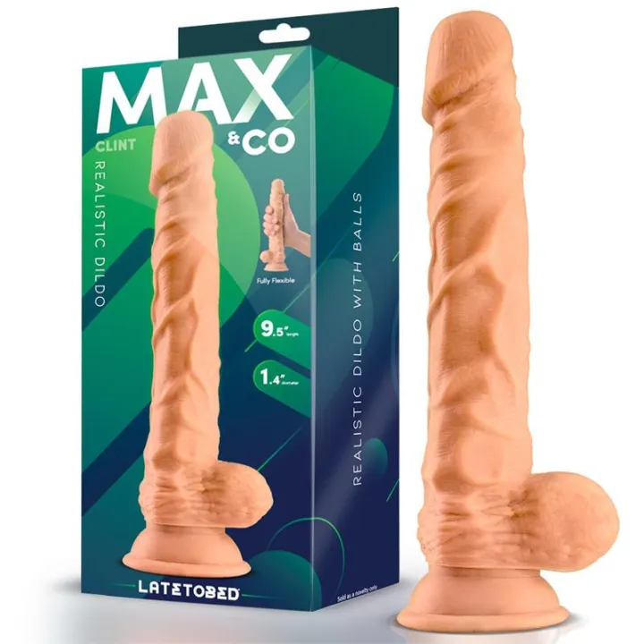 Clint Dildo Realista con Testículos Natural 9.8 de Max & Co