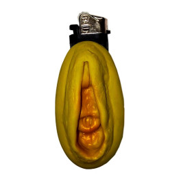Mechero en Forma de Vagina Dorado de Diverty Sex | VibraZon